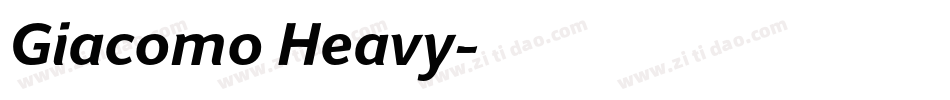 Giacomo Heavy字体转换